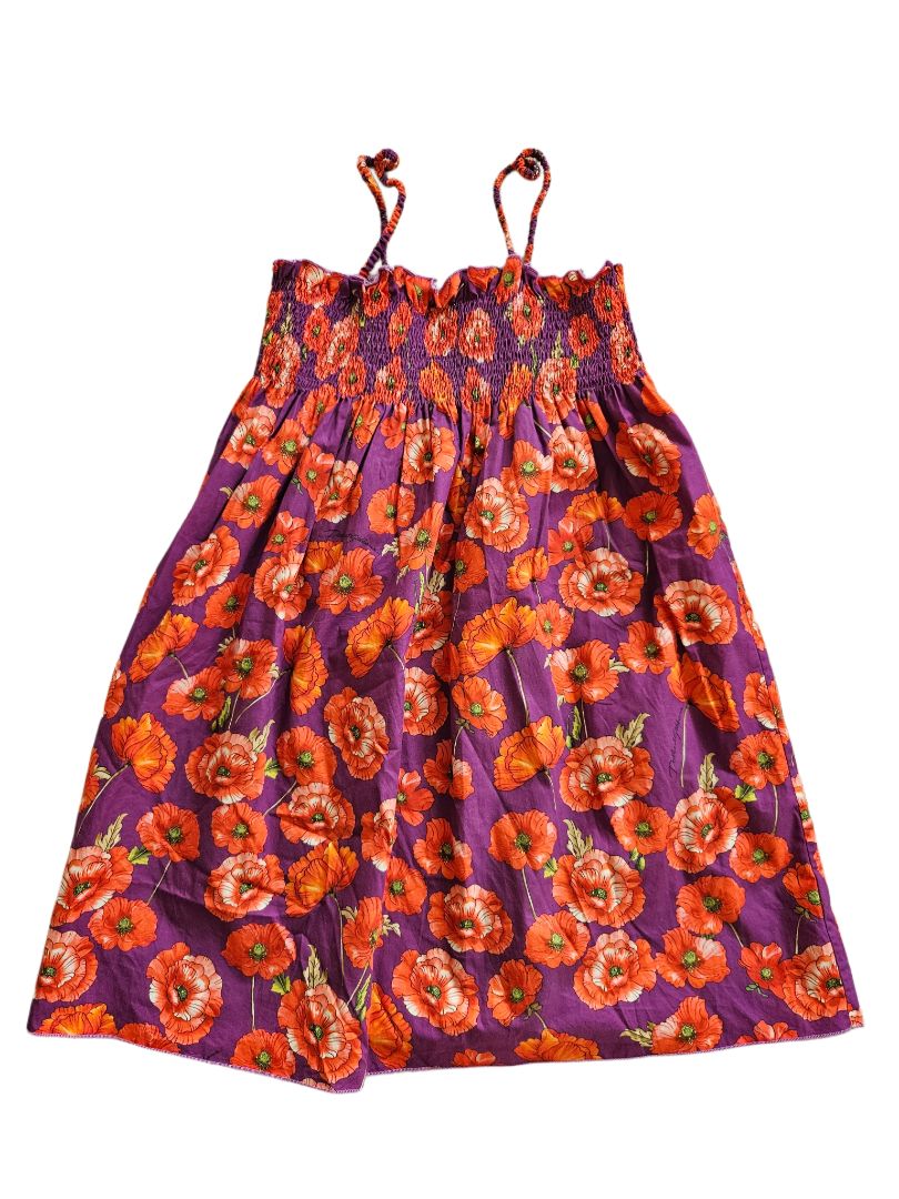 Dolce & Gabbana Purple/Orange Floral print Sleeveless Dress For Girl - BOPF 