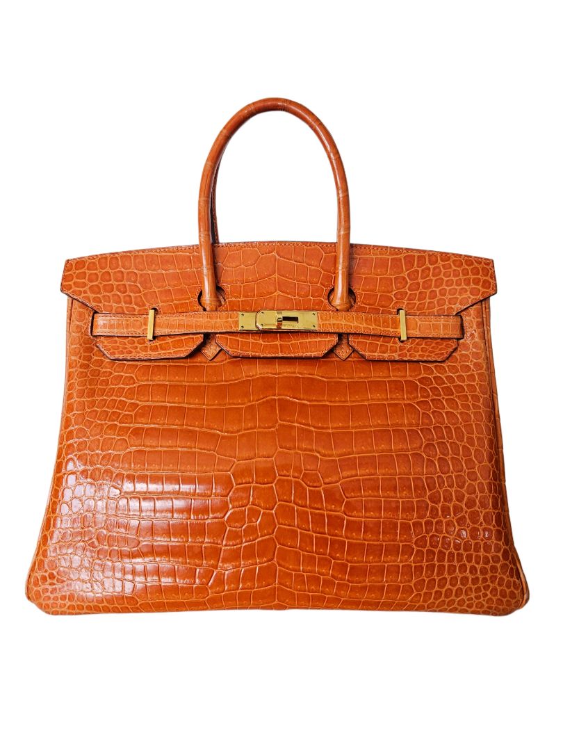 Hermès Shiny Porosus Crocodile Birkin 35 (2009 bag) BOPF