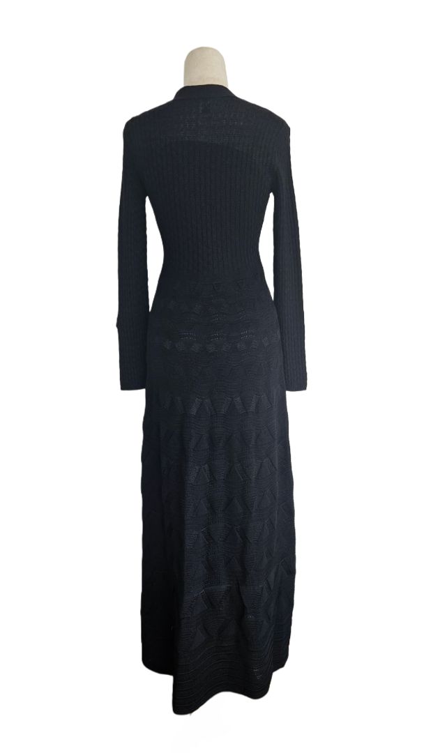 M Missoni Black Long Sleeve Knitted Dress - BOPF | Business of Preloved Fashion M Missoni Black Long Sleeve Knitted Dress - BOPF | Business of Preloved Fashion