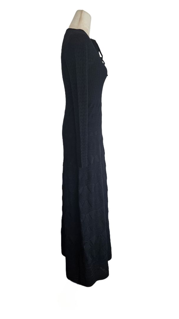 M Missoni Black Long Sleeve Knitted Dress - BOPF | Business of Preloved Fashion M Missoni Black Long Sleeve Knitted Dress - BOPF | Business of Preloved Fashion