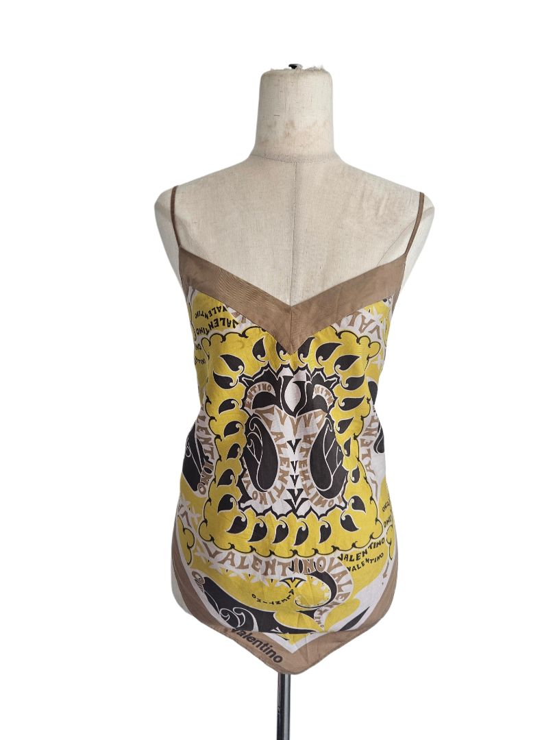 Valentino Garavani Manifesto Bandana Foulard Twill Top