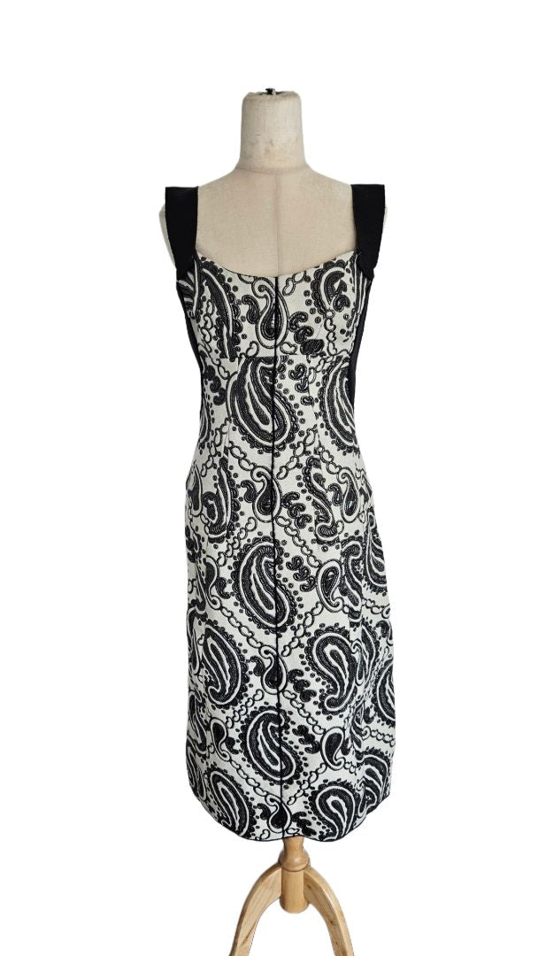 ikea dresser black brown Marc Jacobs Black/Cream Printed Detail Fall 2012 Collection Dress - BOPF