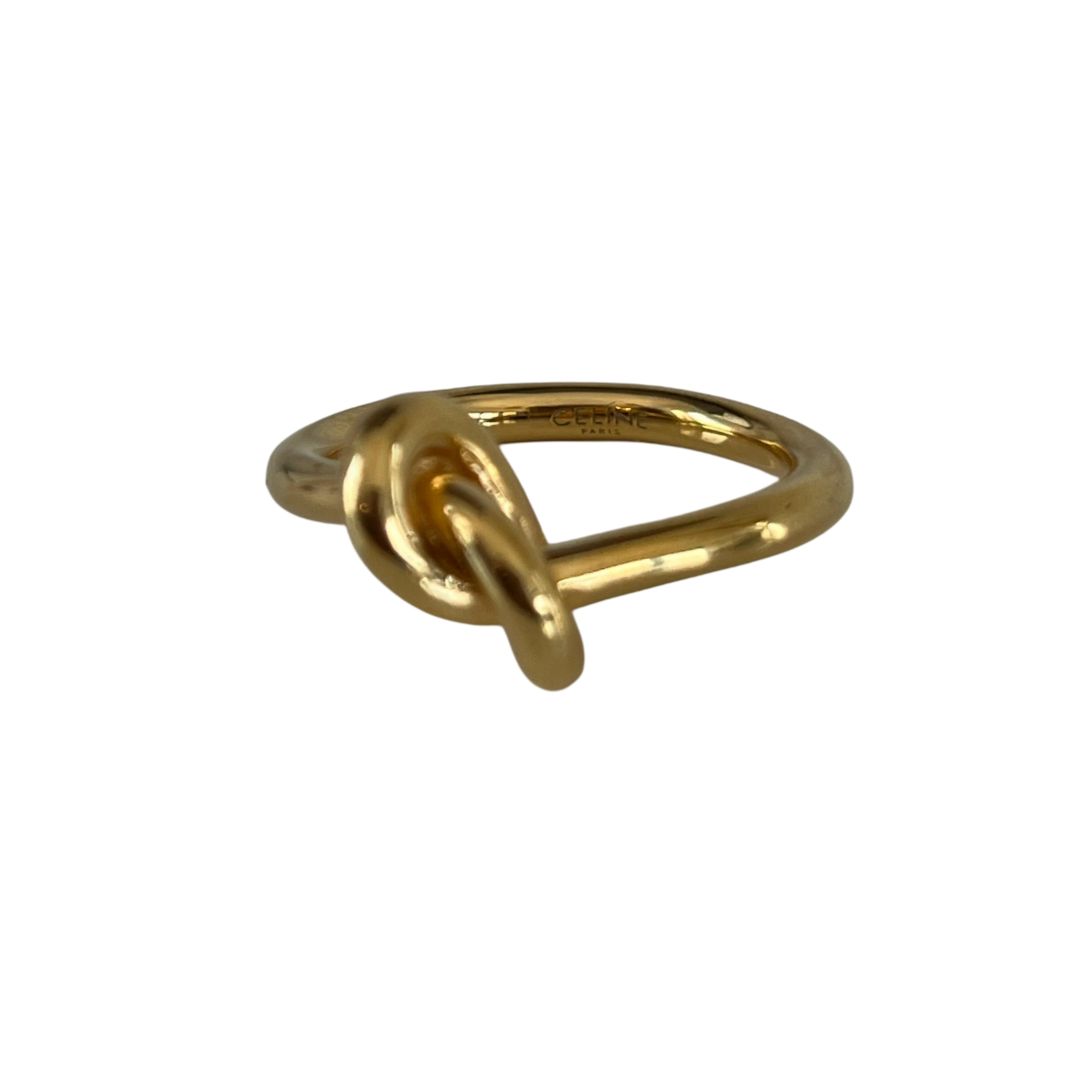 Celine Knot Oversized Gold-tone Ring