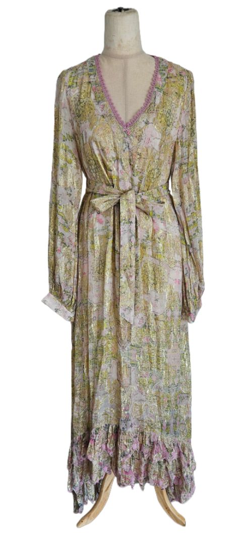 Hemant & Nandita Green Maya Georgette Dress