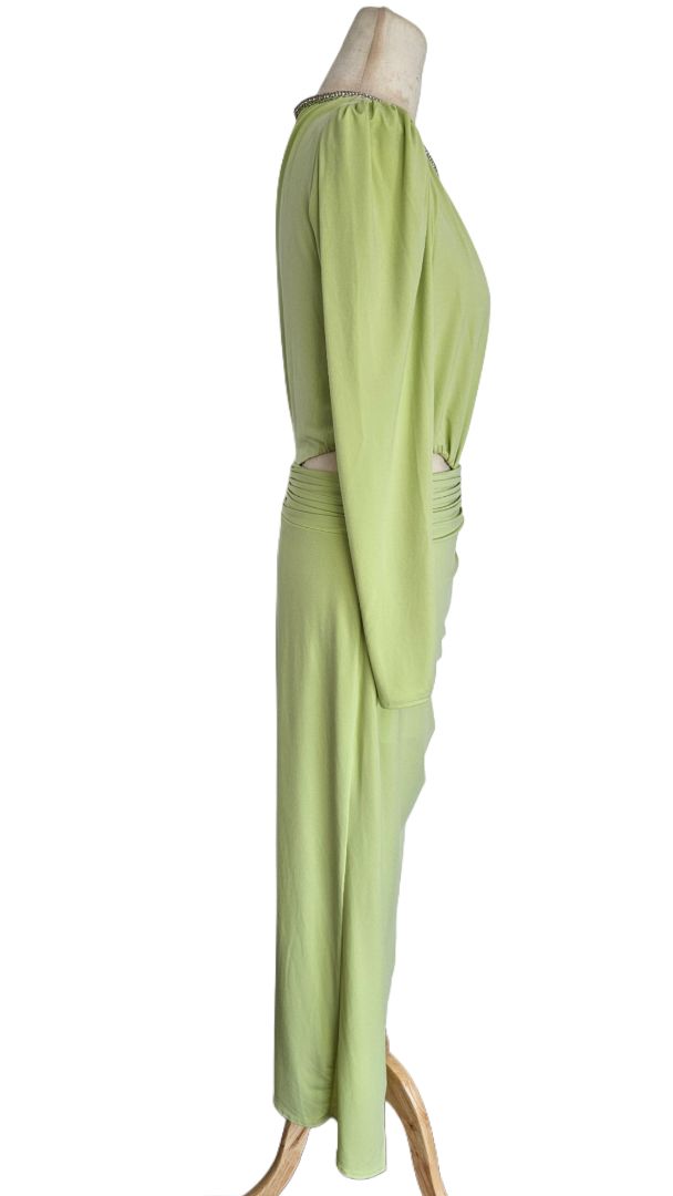 Self Portrait Crystal Neckline Cut Out Long Sleeve Dress - BOPF | Business of Preloved Fashion Self Portrait Crystal Neckline Cut Out Long Sleeve Dress - BOPF | Business of Preloved Fashion
