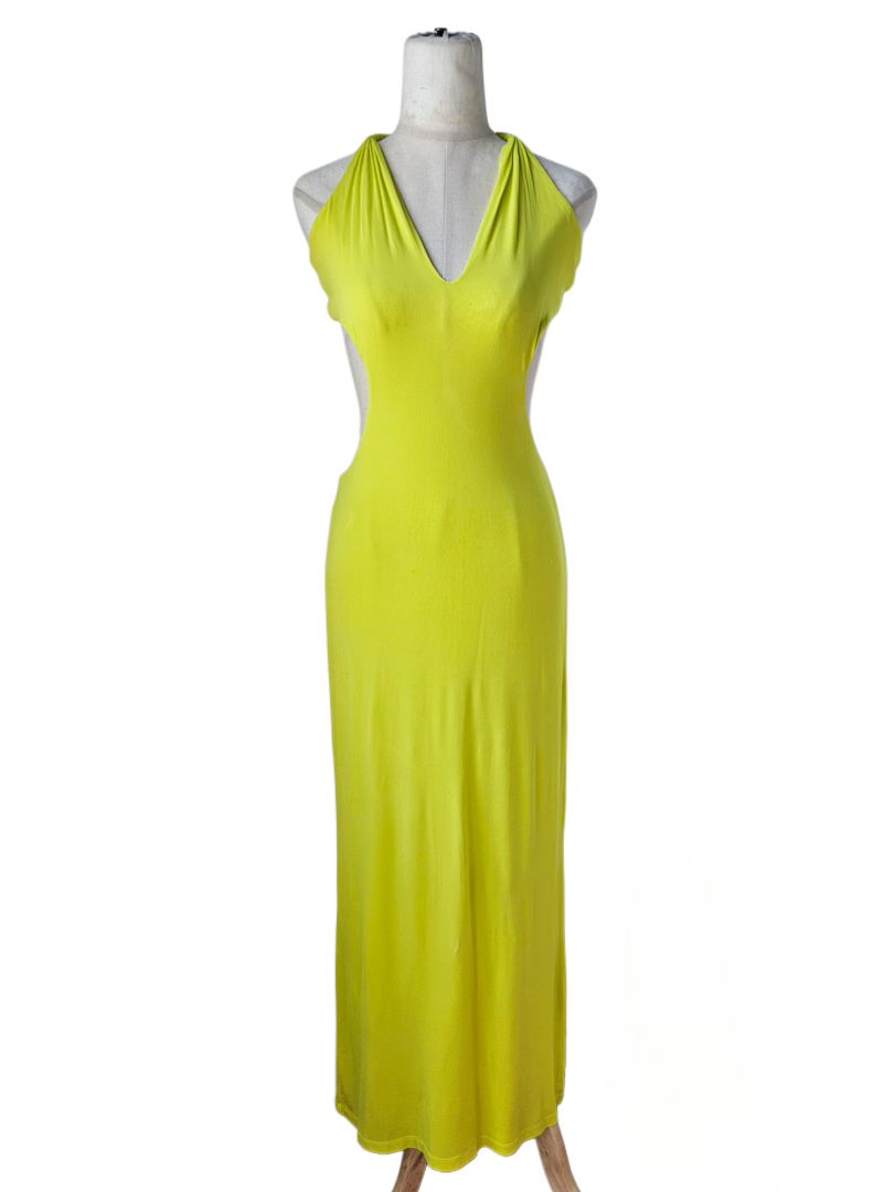Dion Lee Neon Yellow Rope Strap Cut Out Midi Dress - BOPF | Business of  Preloved Fashion