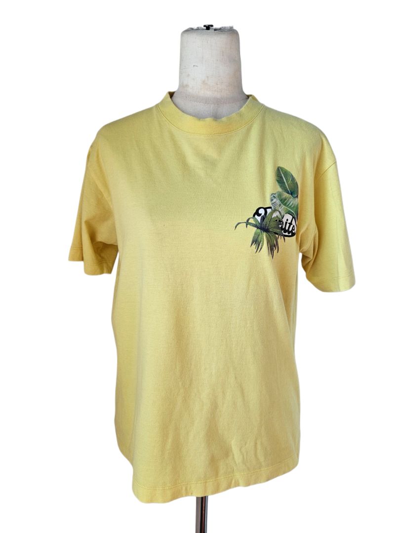 Off-White Yellow Printed T-Shirt
