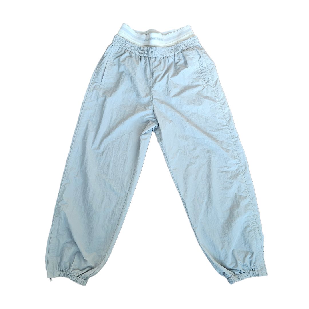 Alexander Wang Grey Logo Band Waist Track Pants