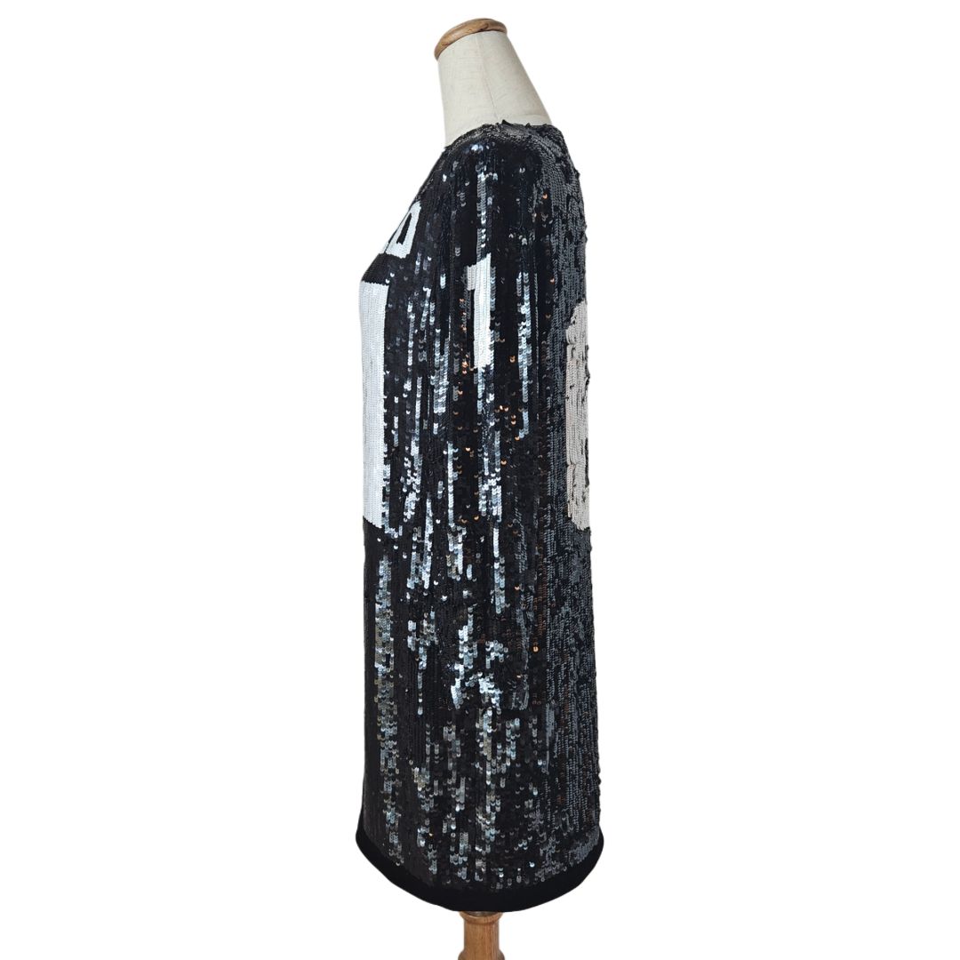 tom ford 61 sequin dress Tom Ford Black/White Run Away Molly 61 Sequin Embellished Mini Dress - BOPF