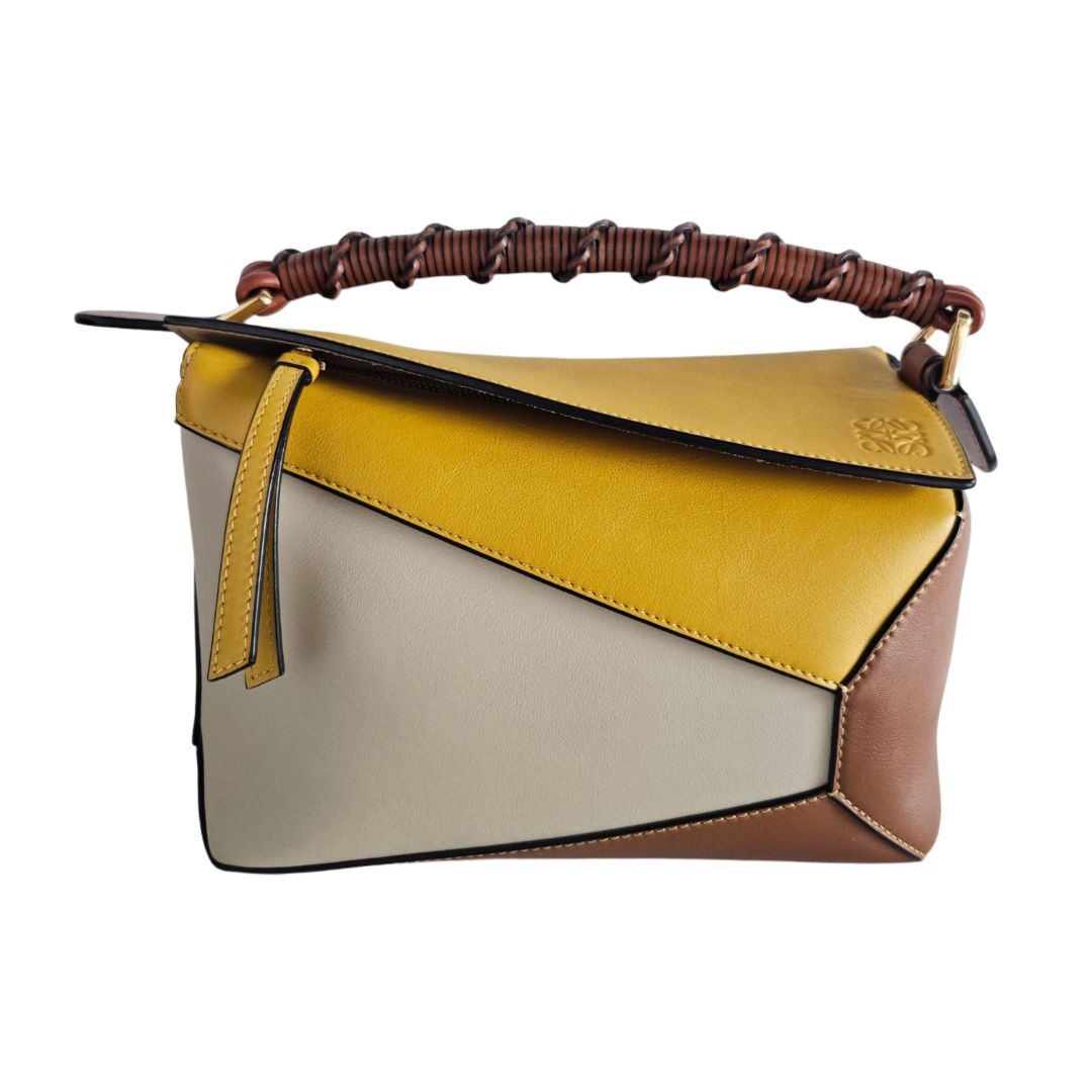 Loewe Tricolor Puzzle Edge Leather Top Handle Bag