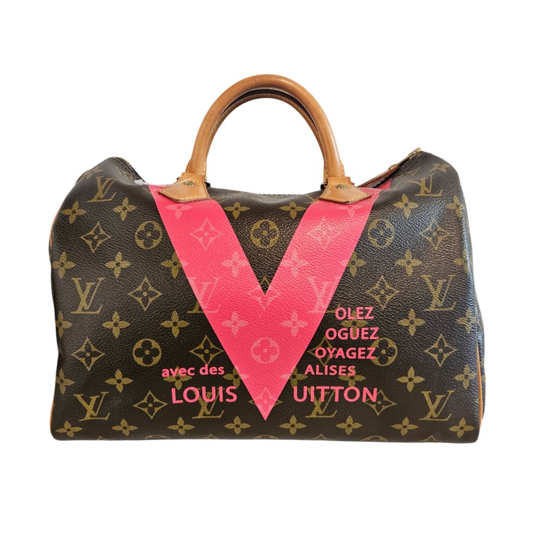 Louis Vuitton Speedy 30  Limited Edition Grenade V Monogram Handbag