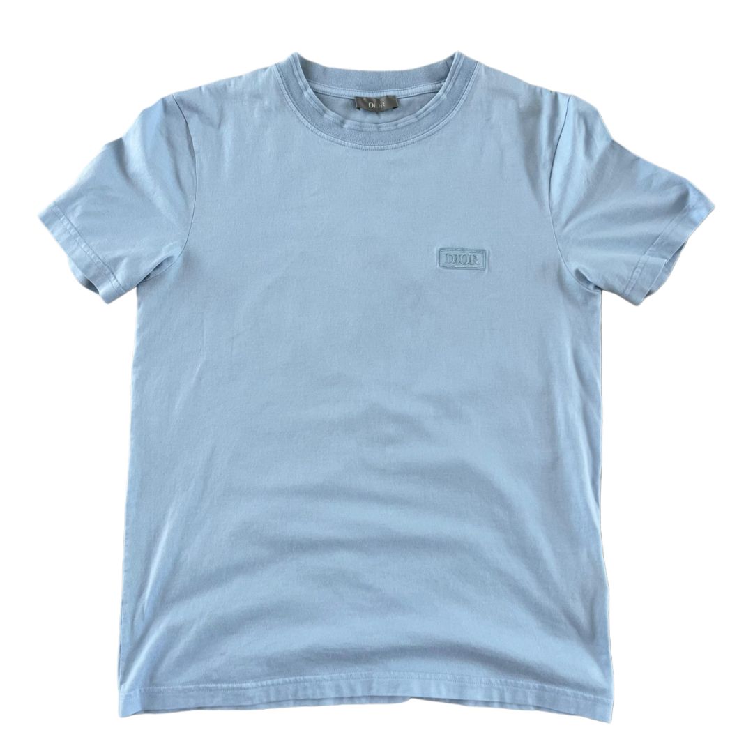 Dior Light Blue Logo T Shirt