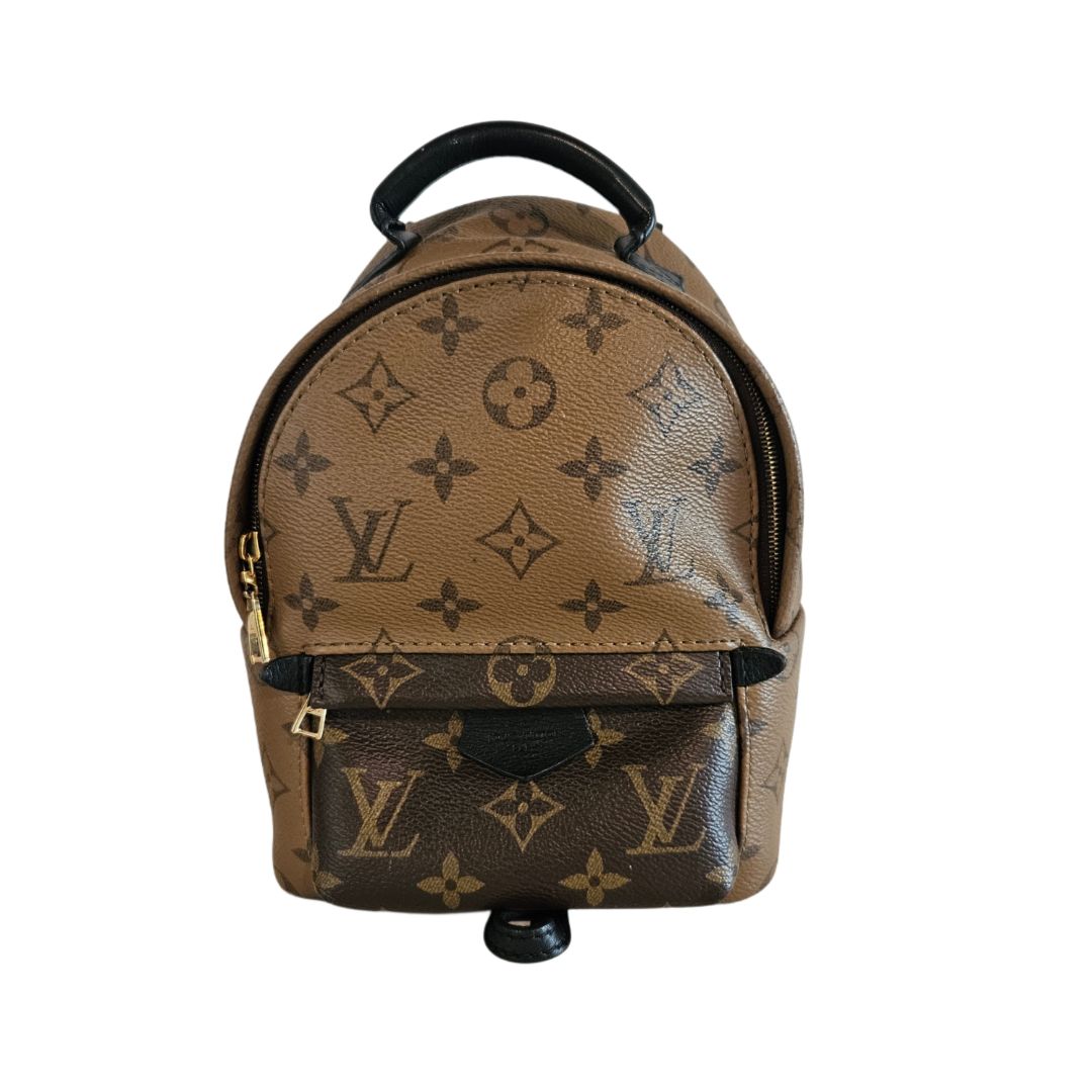 Louis Vuitton Reverse Monogram Leather Canvas Palm Spring Mini Backpack