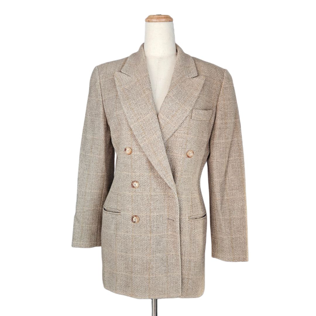 Luciano Barbera Beige Wool Blazer