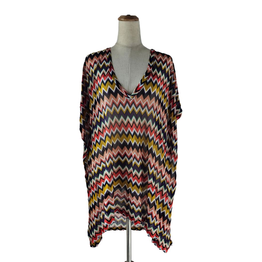 M Missoni Multicolor Oversized V Neck Swim Cover