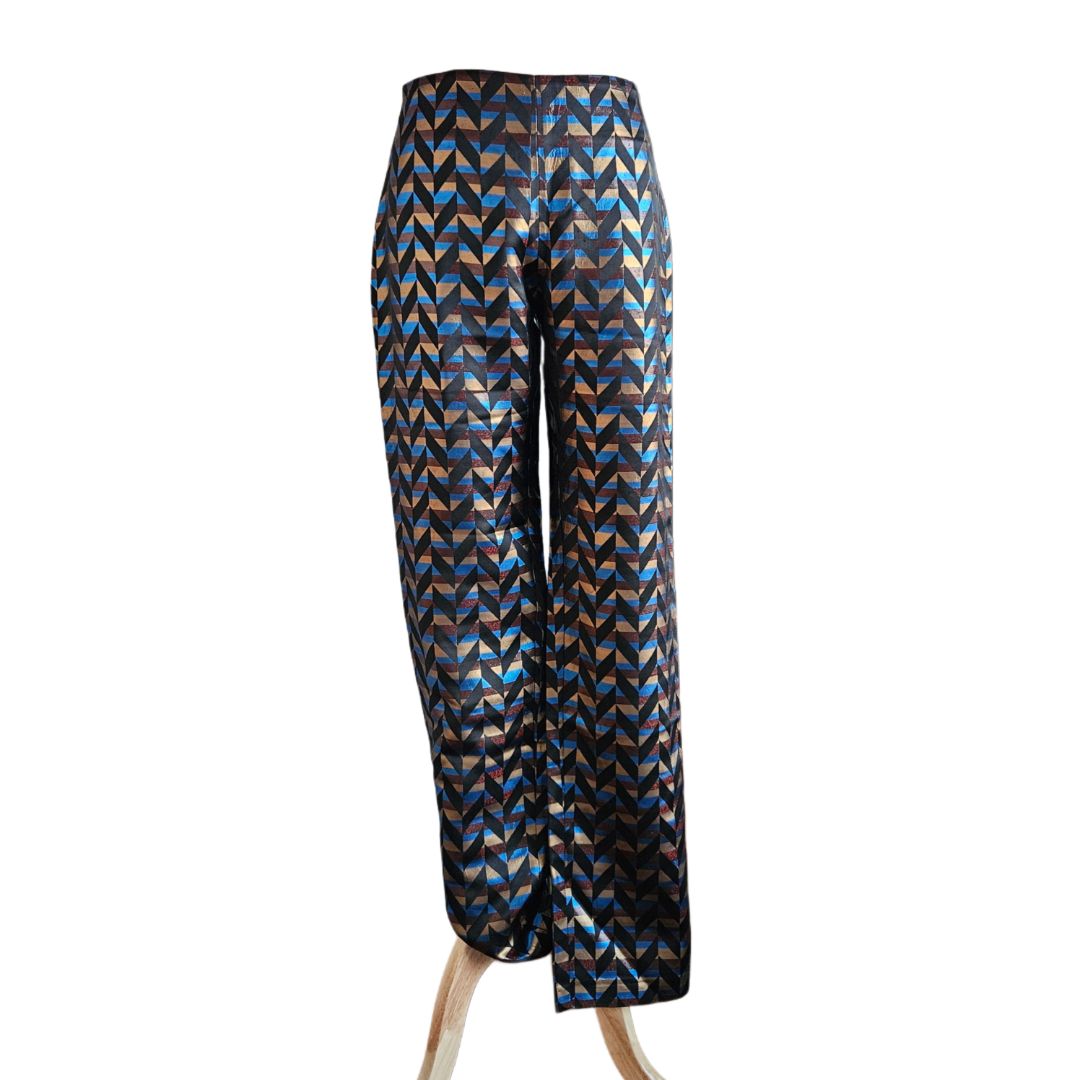 Ingie Metallic Design Detail Print Trouser