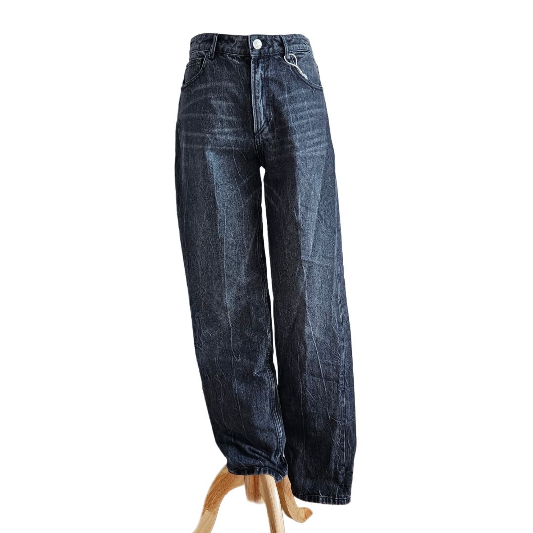Balenciaga Black Detail Straight Cut Jeans