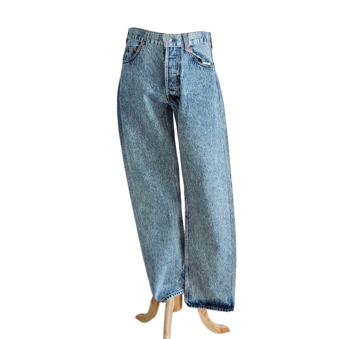 Balenciaga Blue Detail Straight Cut Jeans