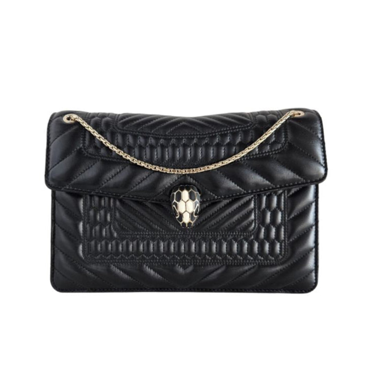 Bvlgari Serpenti leather black handbag