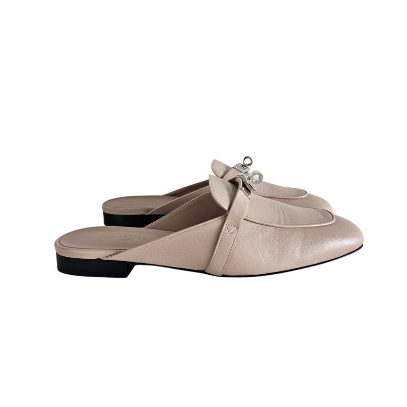 Hermès Beige Perlino Oz Mule, size 38