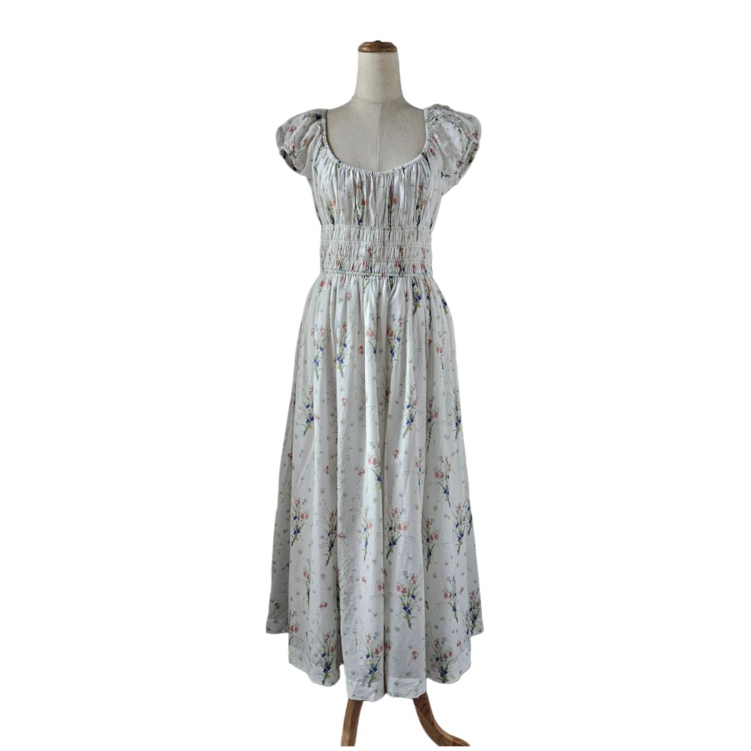 Doen Multicolor  Floral Frint Maxi Flared Dress