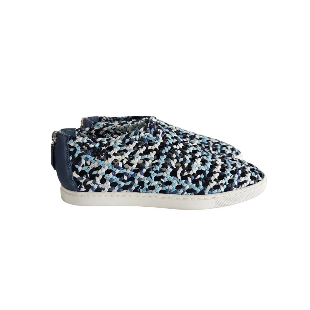 Hermes Multicolor Woven Fabric Oxygene Sneakers, Size 36