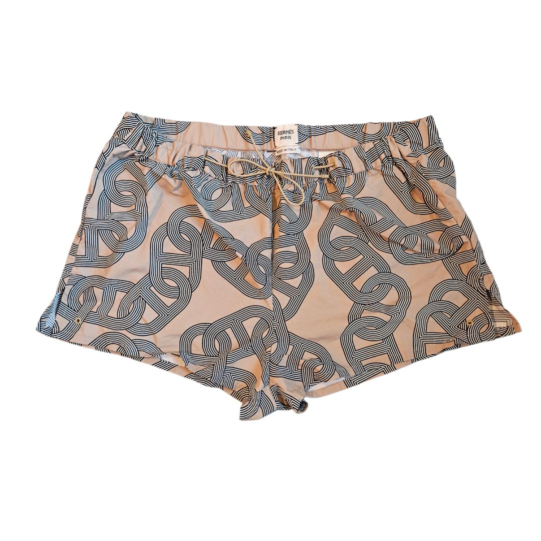 Hermès Brown Chain Print Casual Shorts