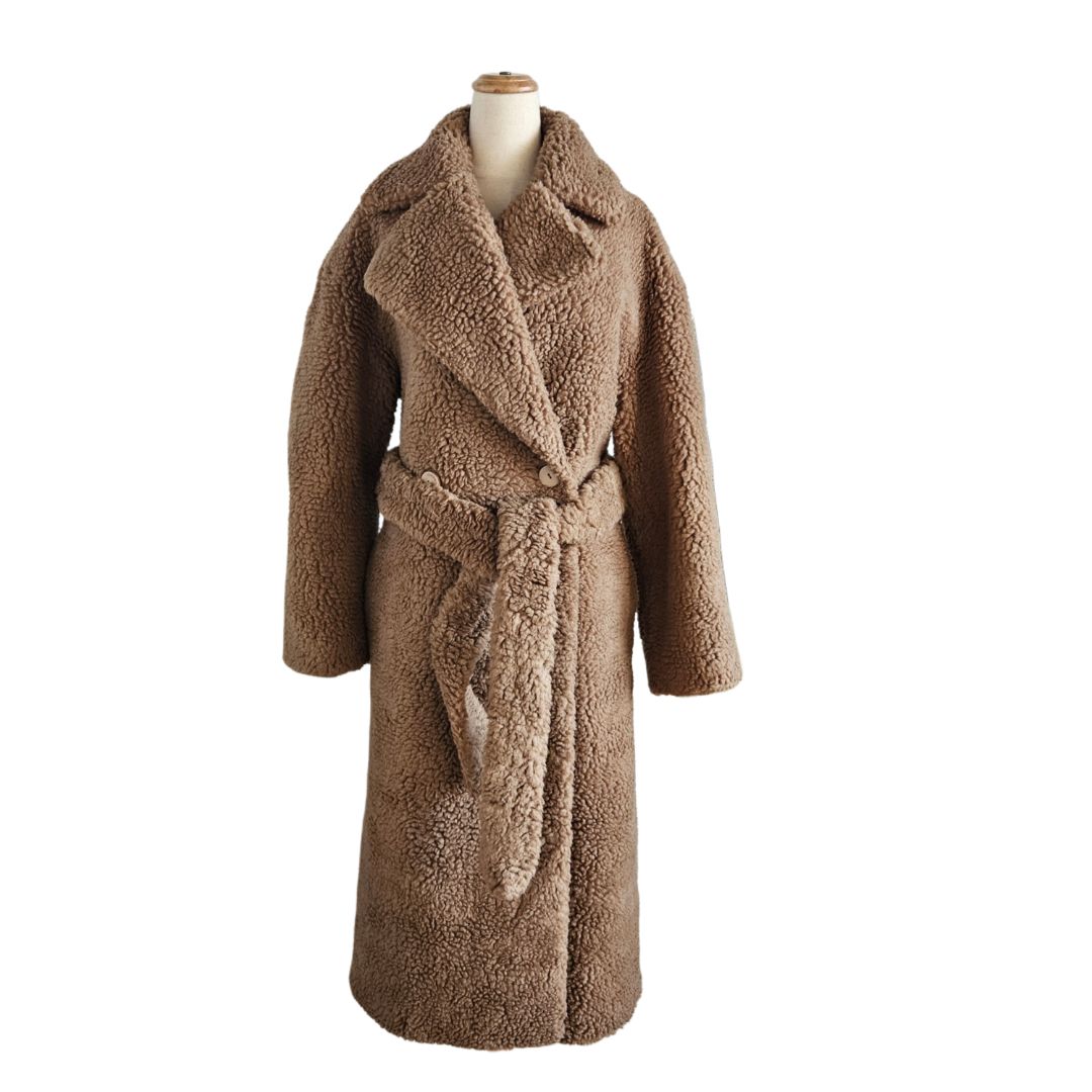 Joseph Camel Hair Brown Belted Long Coat