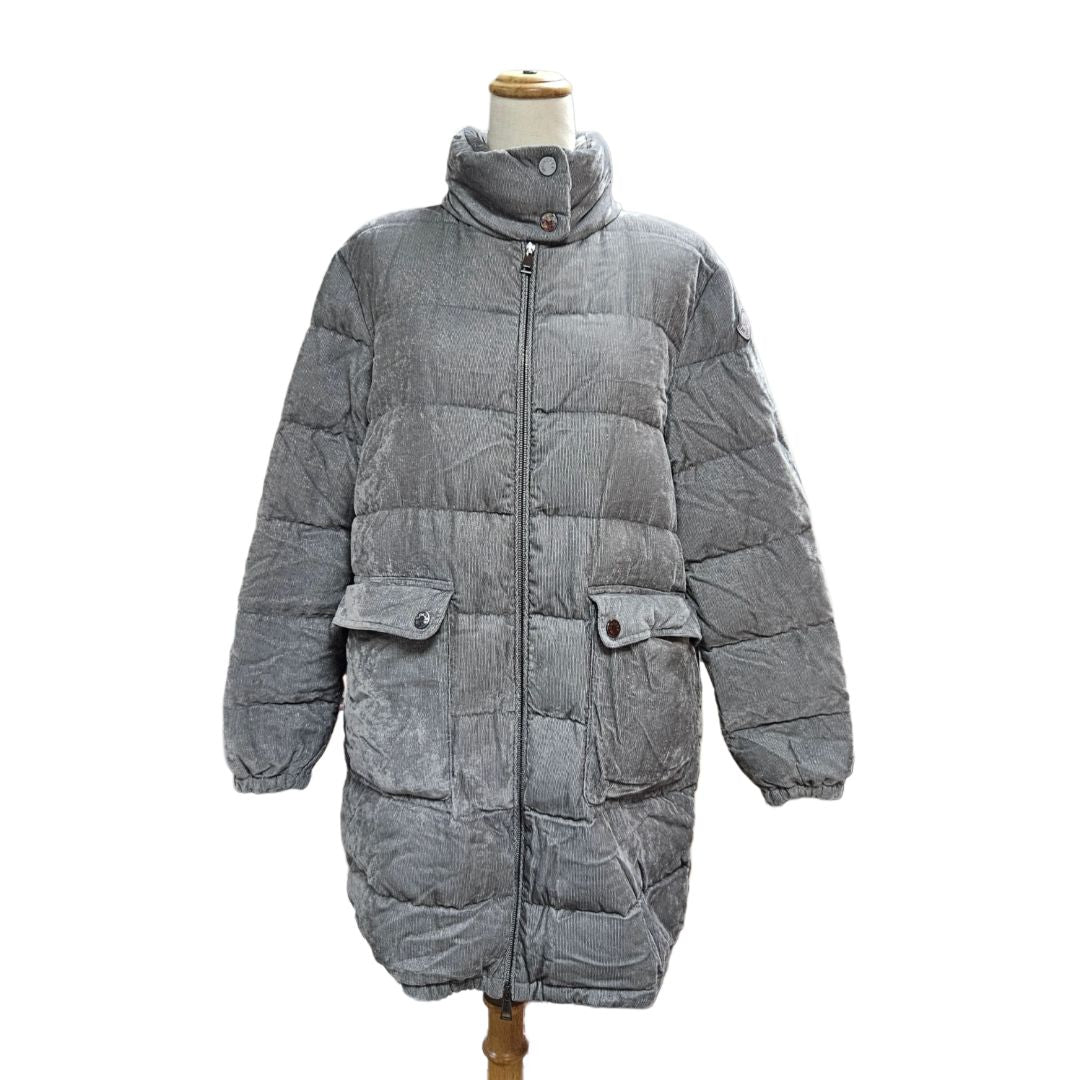 Moncler Metallic Grey Bubble Coat