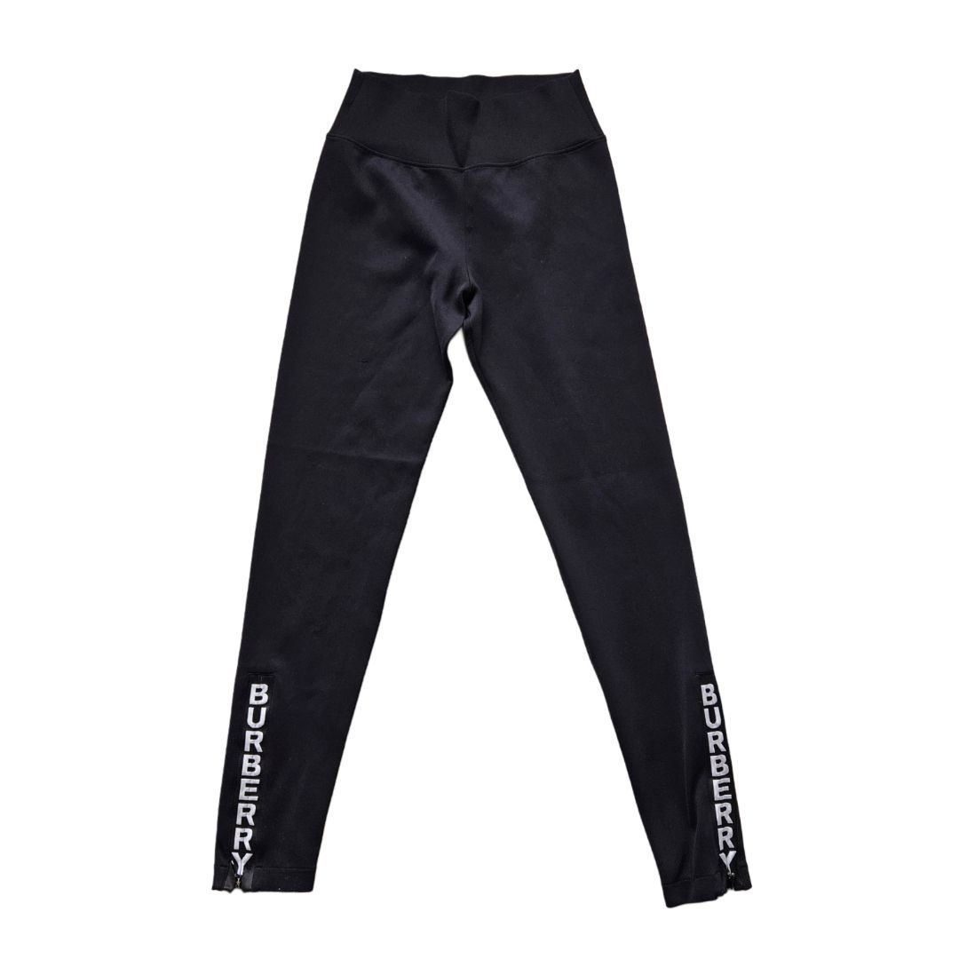 Burberry Black Logo Print Leggings