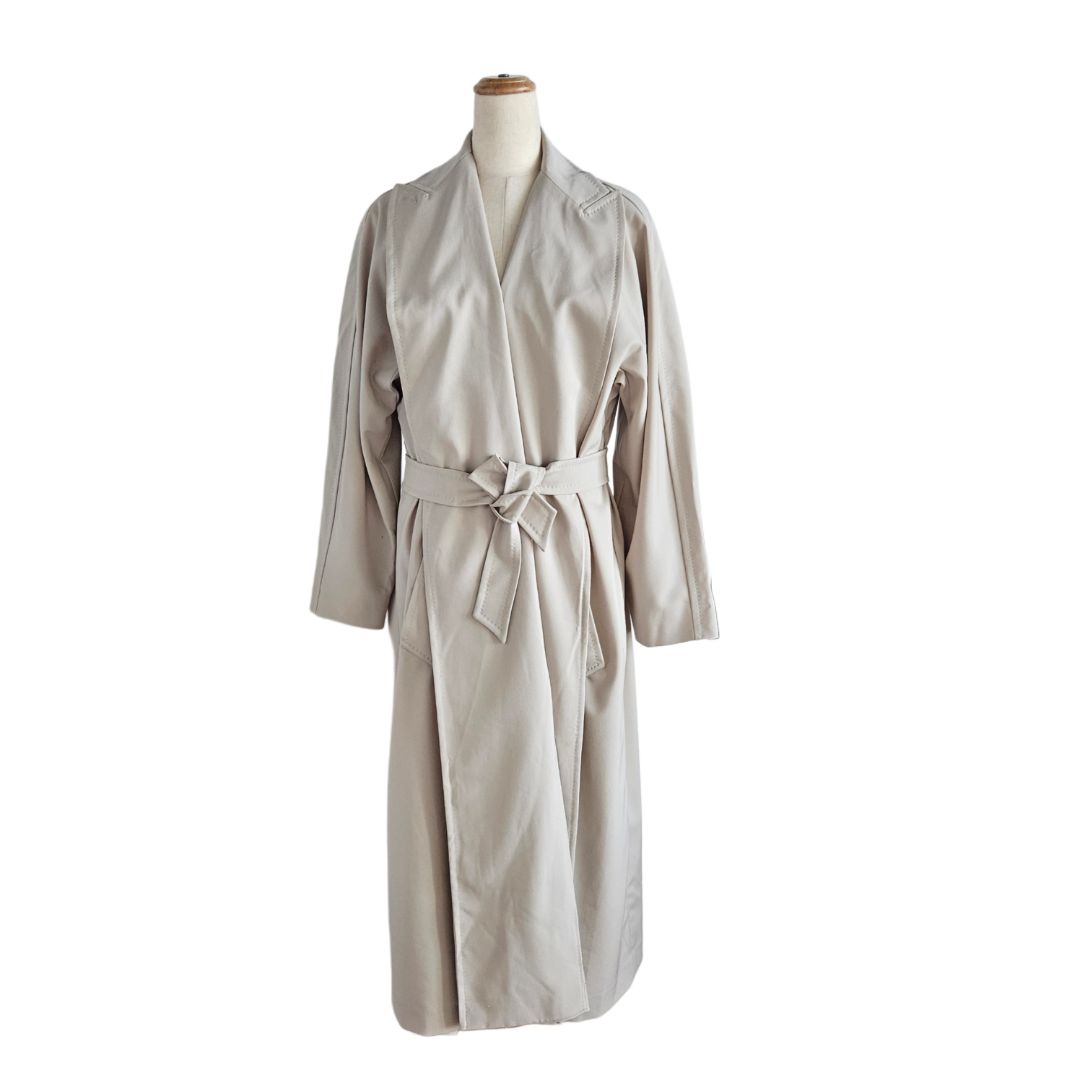 Max Mara Khaki Belted Long Coat