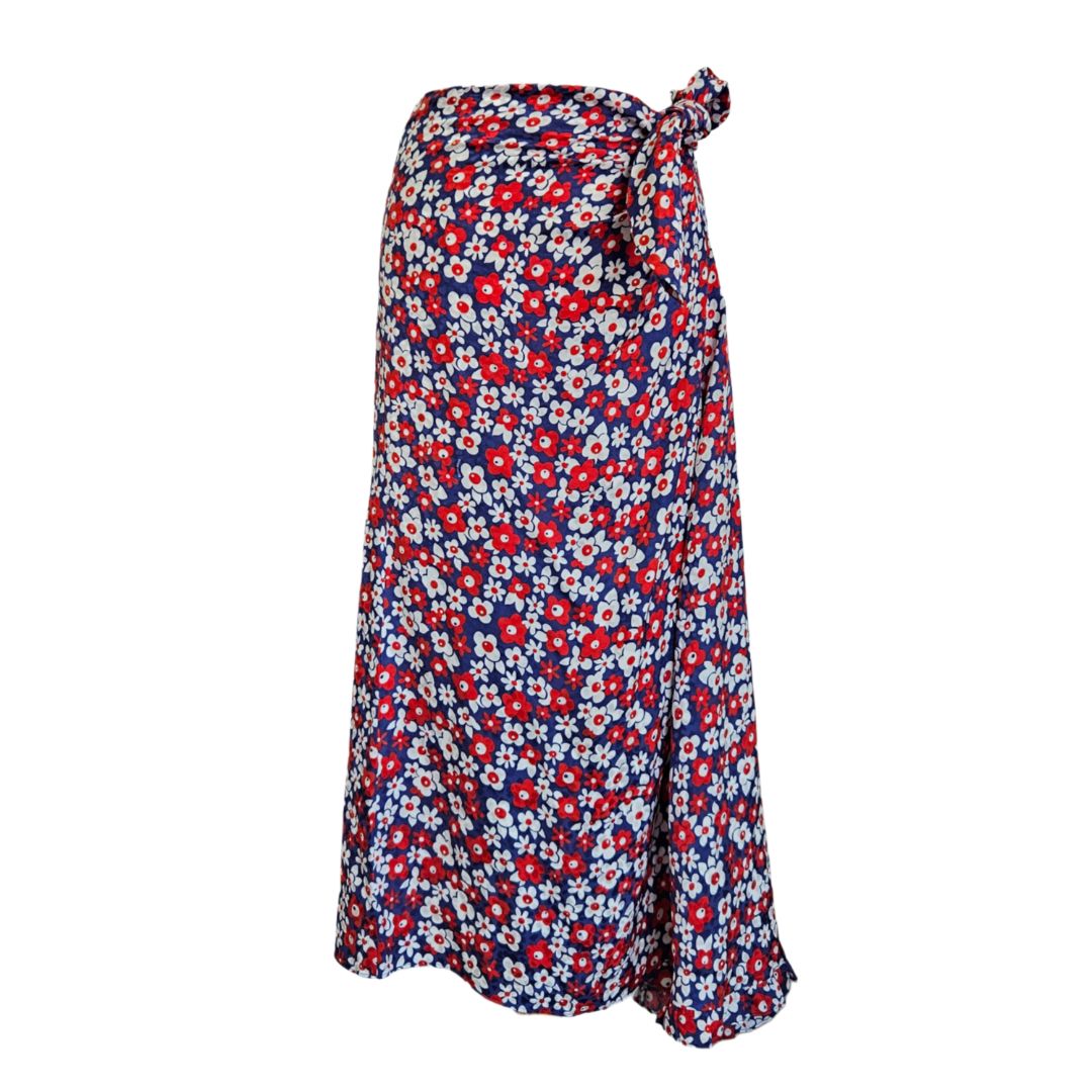 Miu Miu Tricolor Floral Print Skirt
