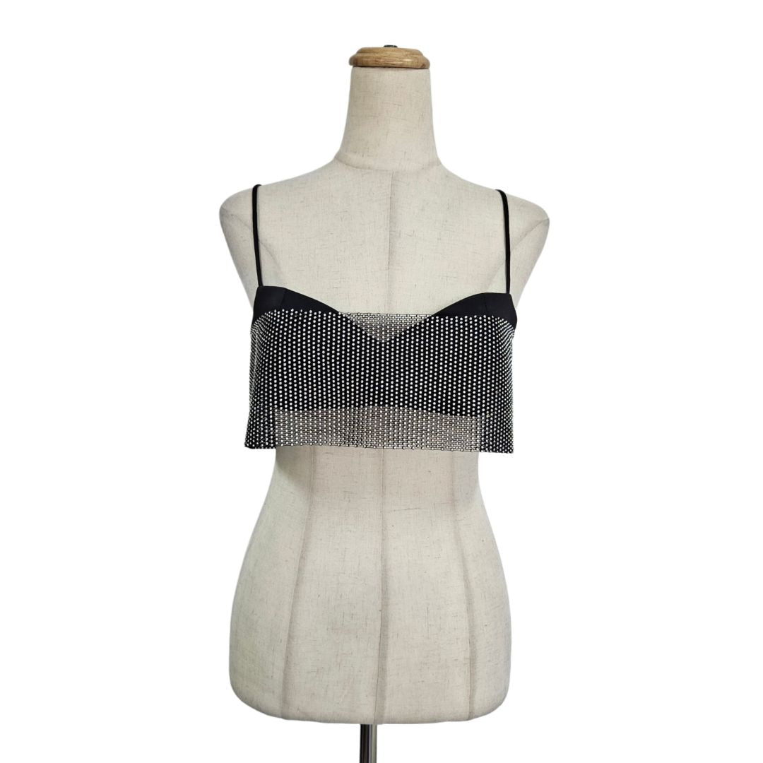Tantra Black Crystal Embellished Bra Top