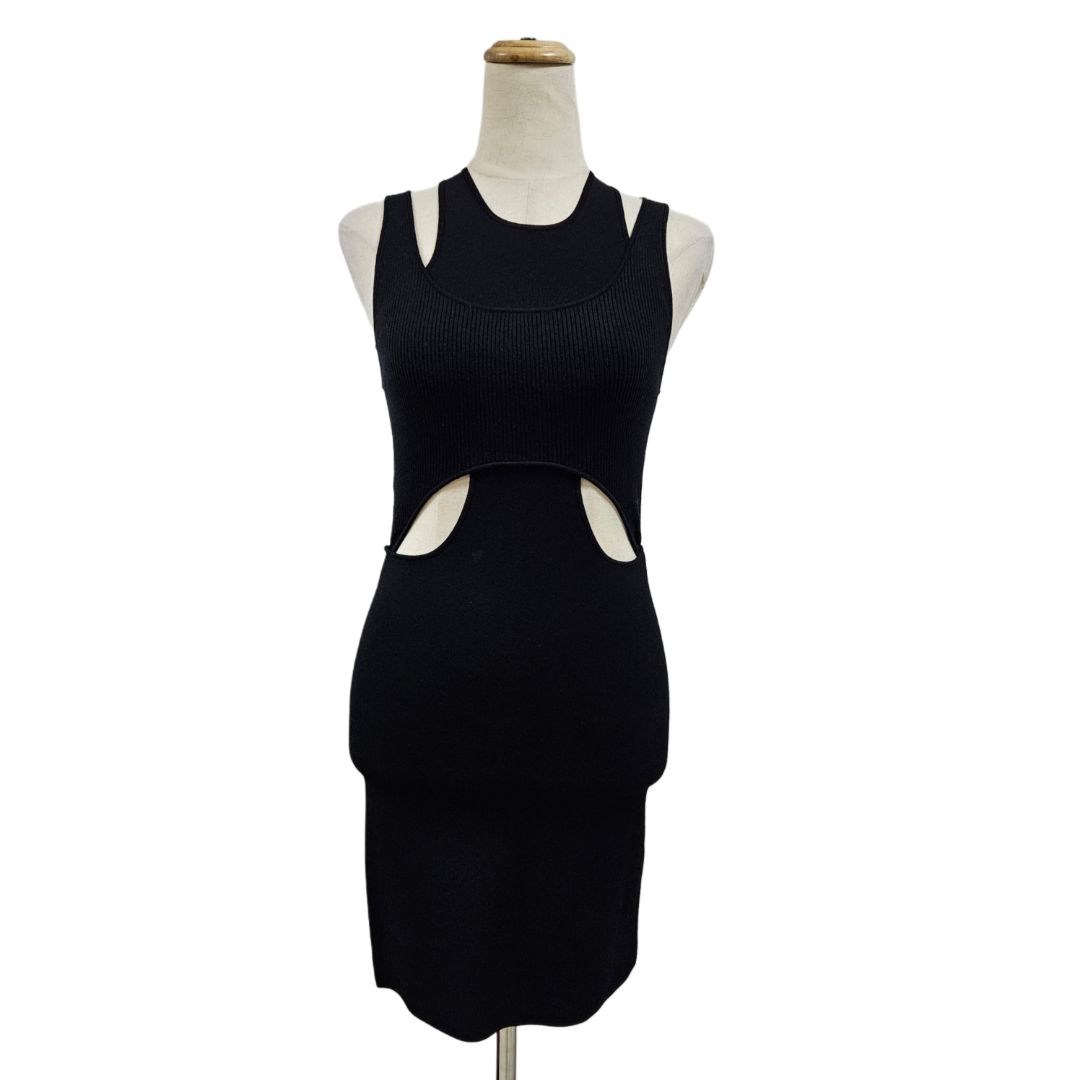 Dion Lee Black Cut Out Sleeveless Short Dress