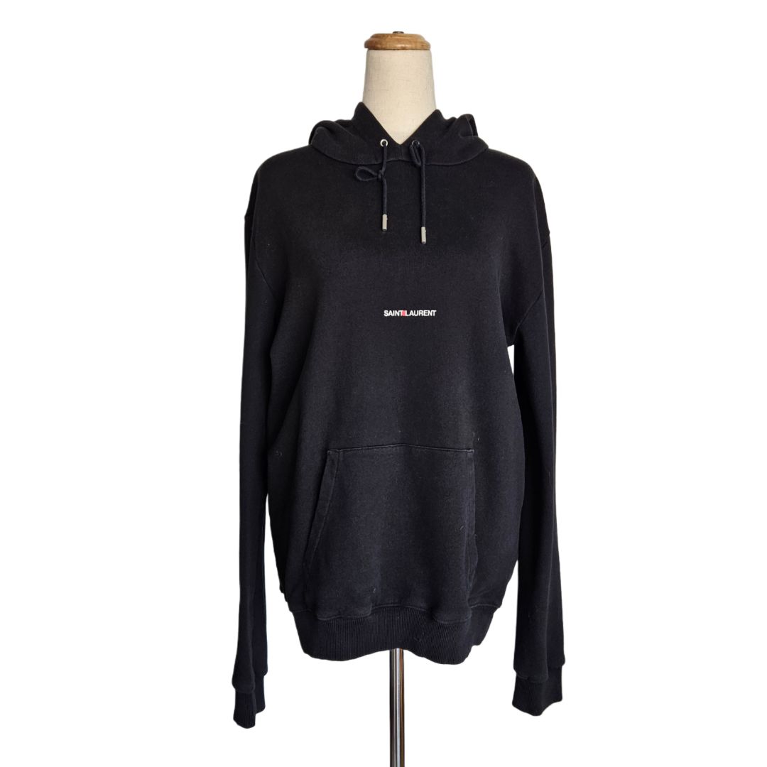 Saint Lauren Black Logo Hoodie