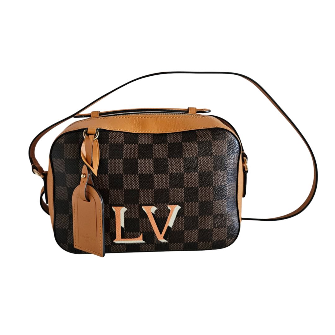 Louis Vuitton Damier Canvas & Leather Santa Monica Shoulder Bag
