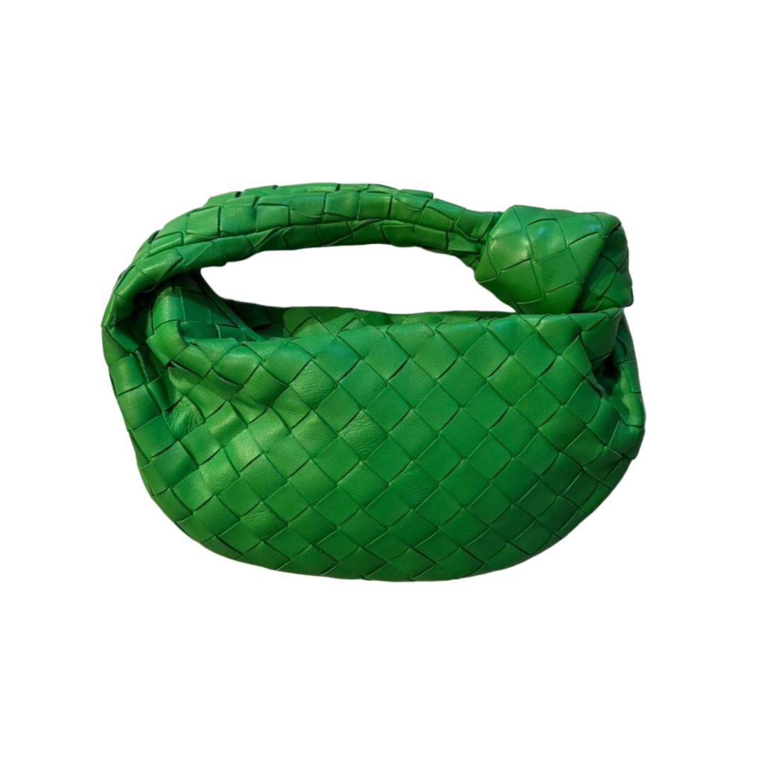 Bottega Veneta Green Intrecciato Leather Mini Jodie Handbag