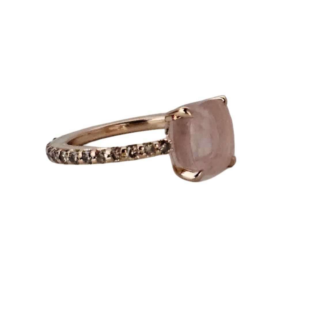 Pomellato Baby Diamond Rose Quartz Ring
