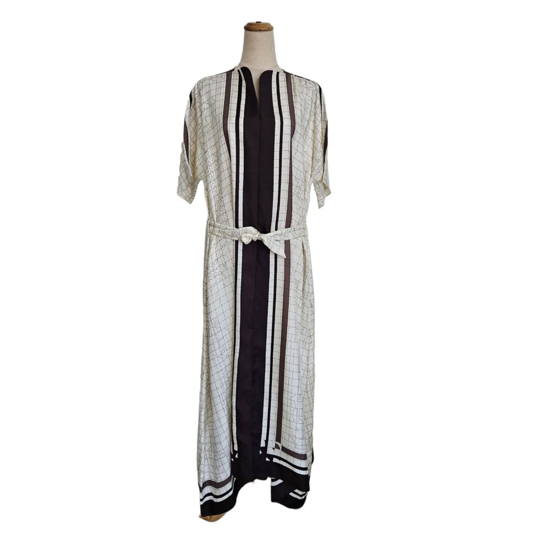 Hermes Brown and Beige Coaching Deja Vu Beltef  Caftan