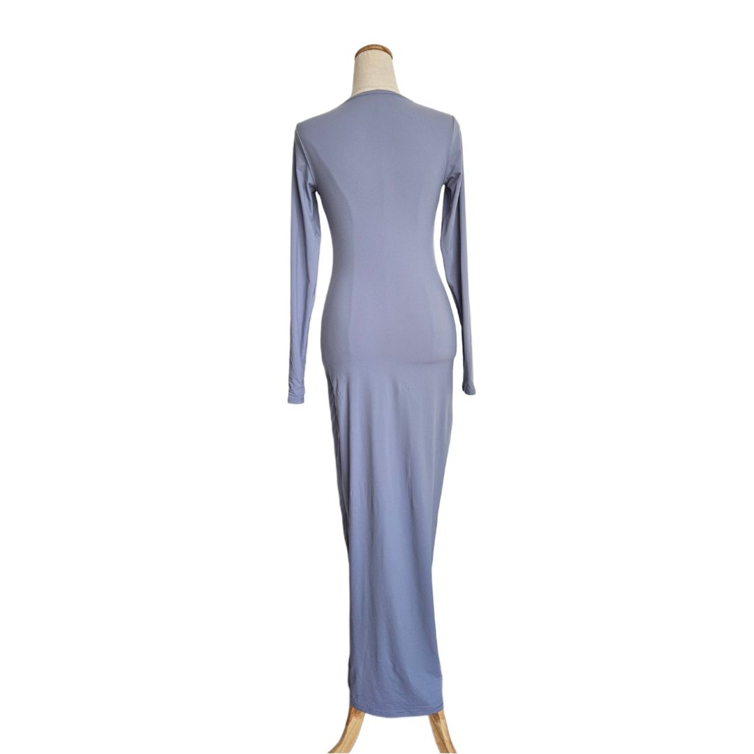 bodycon maxi dress skims SOFT LOUNGE LONG SLIP DRESS | ONYX