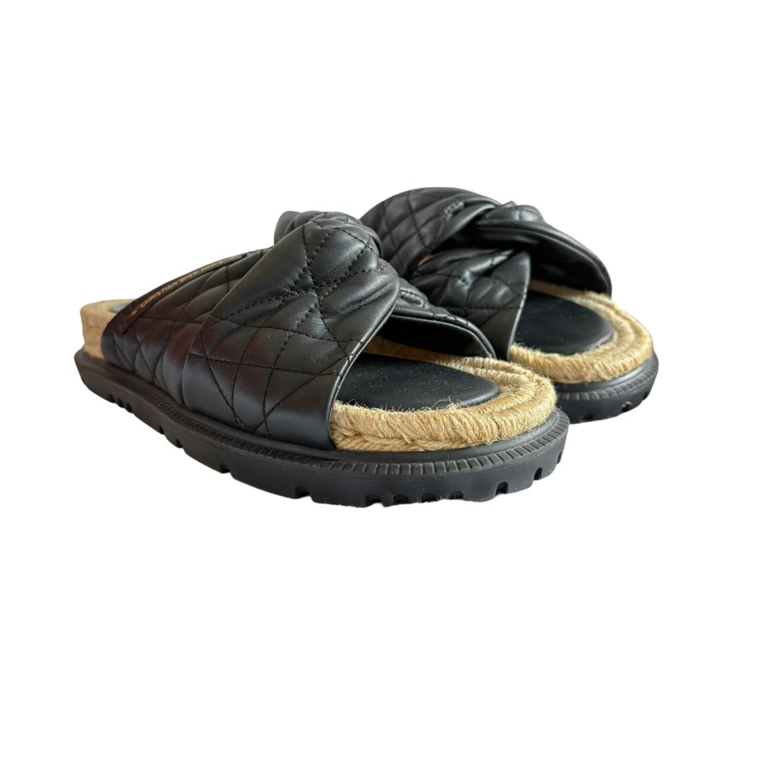 Christian Dior Cannage Dtwist Espadirlle Platform, size 39.5