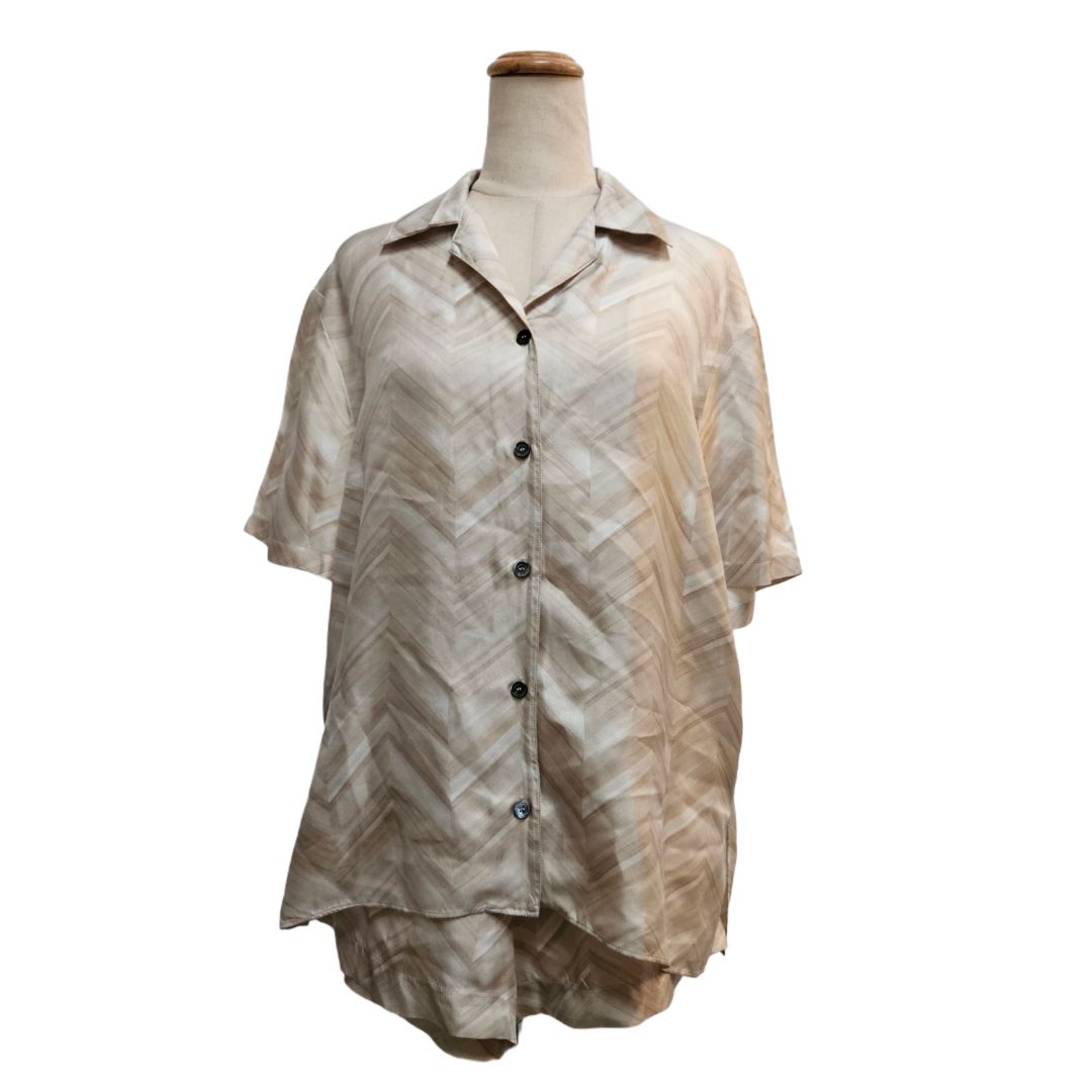 Missoni Beige Zigzag Print Top & Short Pajama Set
