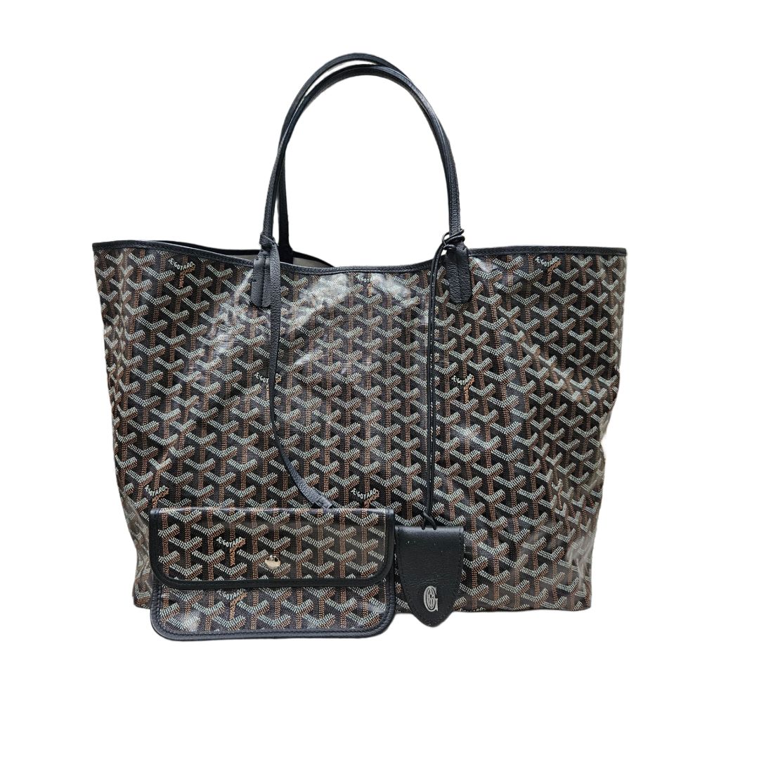 Goyard Black/Brown Goyardine Coated Canvas Saint Louis GM Tote