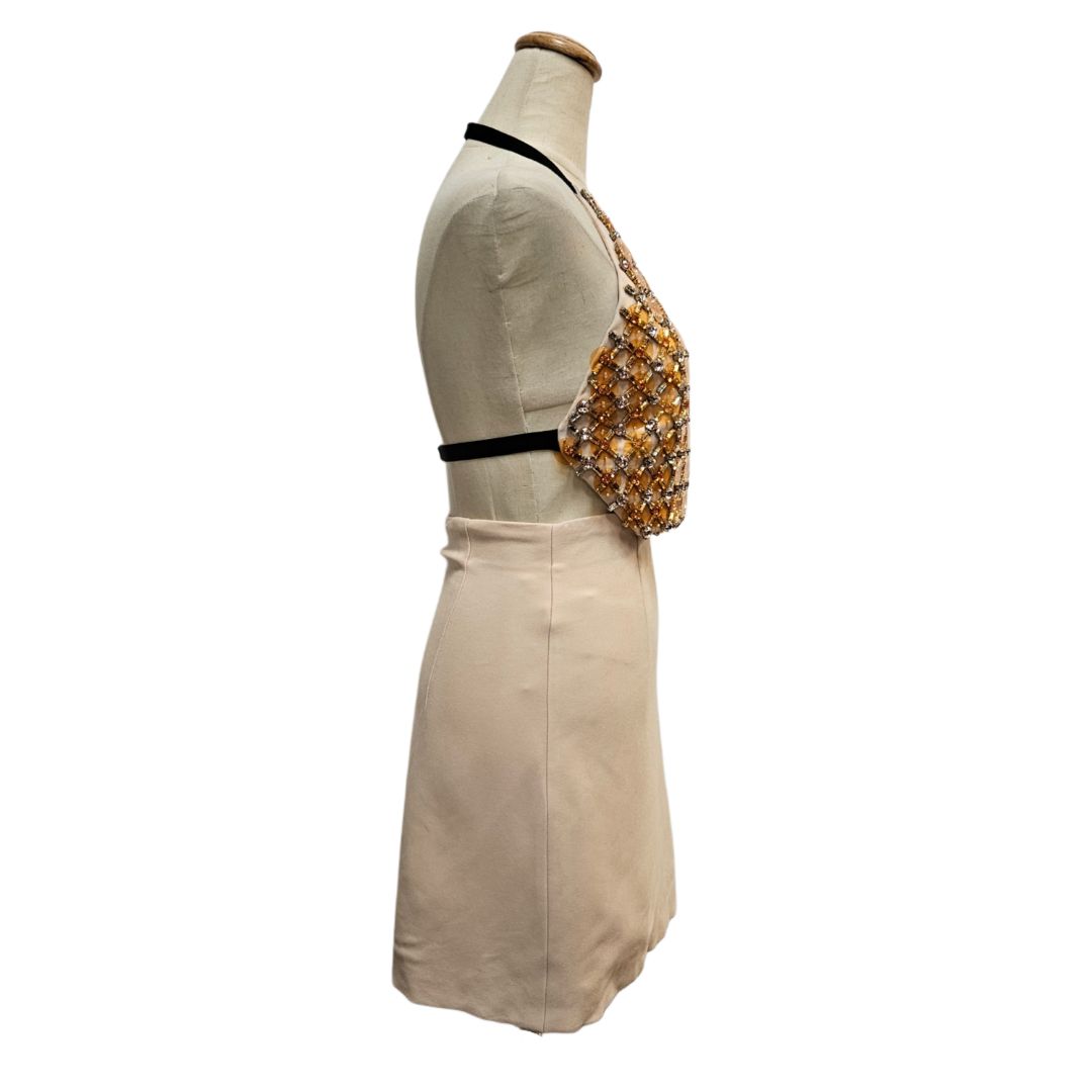 miu miu beaded dress Miu Miu Pre-Owned Beaded Dress | Yellow