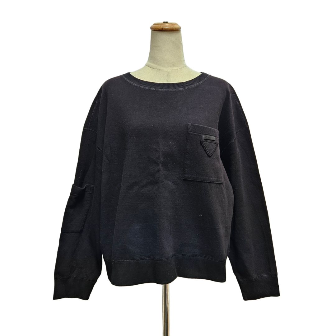 Prada Black With Pocket Oversized Sweater