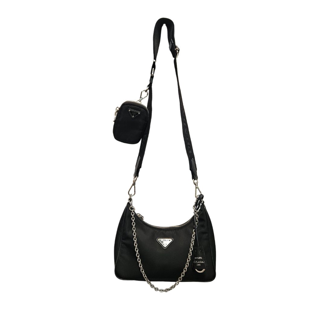 Prada Re-Edition 2005 Black Re-Nylon Shoulder Bag
