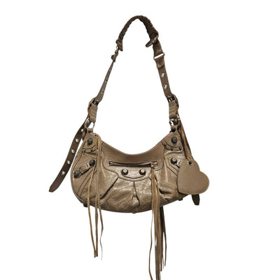 Balenciaga Light Brown Cagole Small Shoulder Bag