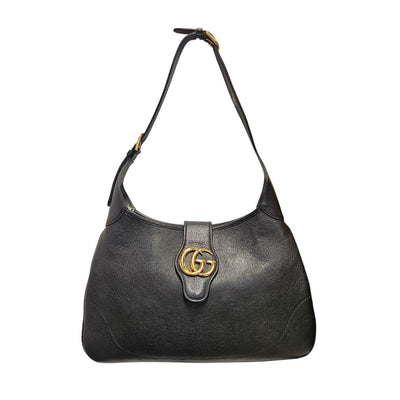 Gucci Aphrodite Black Leather Shoulder Bag