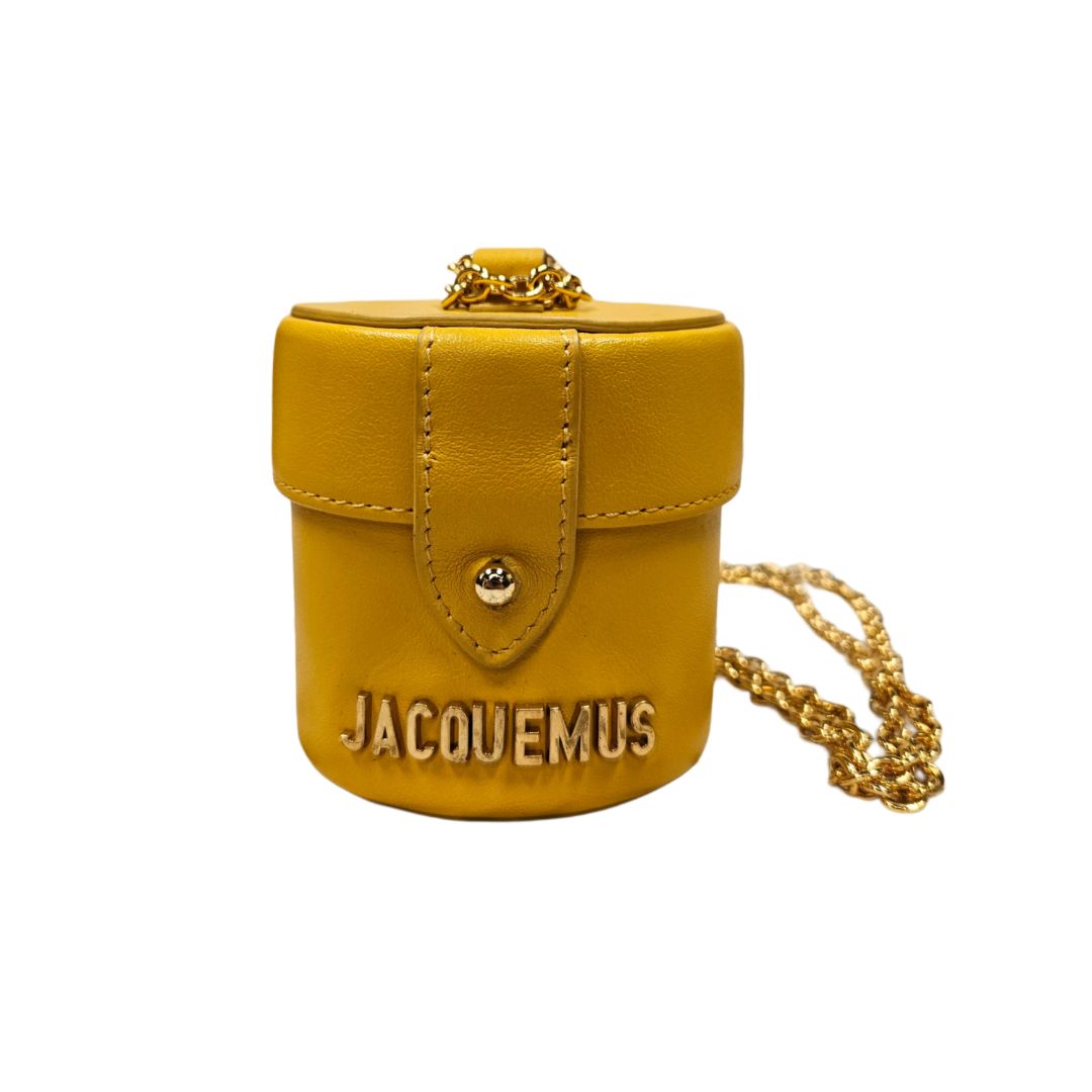 Jacquemus Yellow Leather Mini Le Vanity Shoulder Bag - BOPF