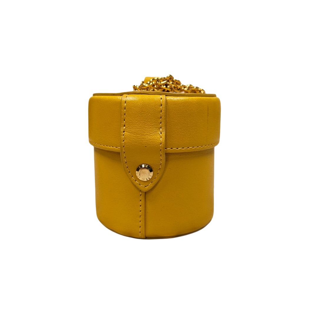 Jacquemus Yellow Leather Mini Le Vanity Shoulder Bag - BOPF